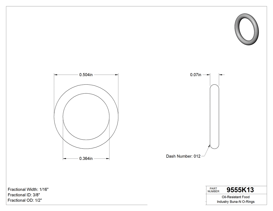 Technical drawing - 9555K13